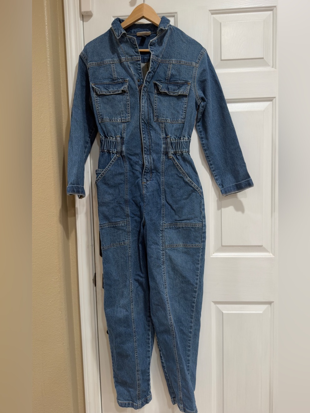 Universal Thread Denim Utility Jumpsuit in Blue